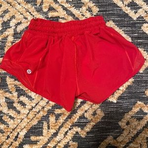 Lululemon red hotty hot shorts size 2
